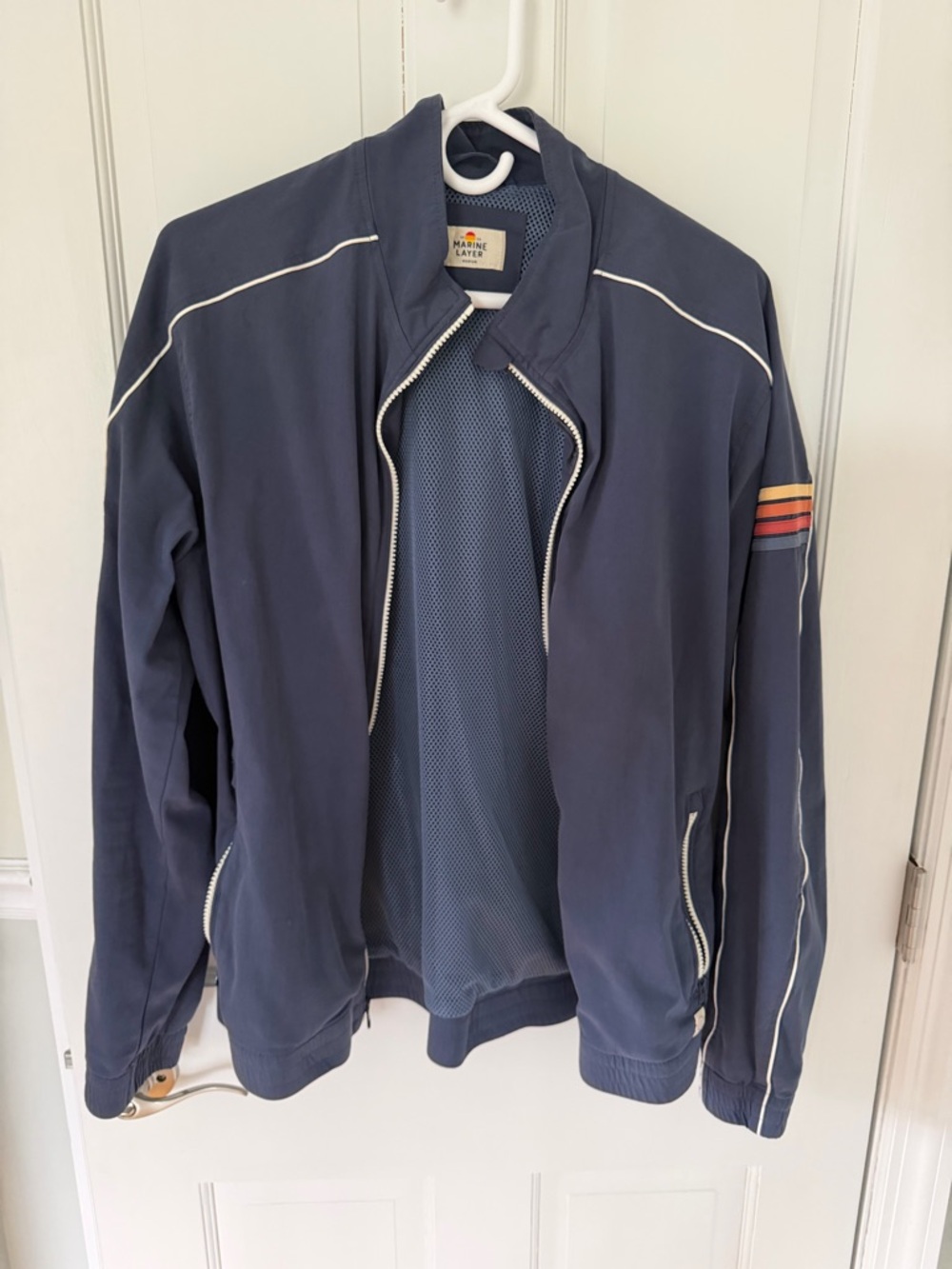 Marine Layer Men’s Navy Windbreaker/Track Jacket